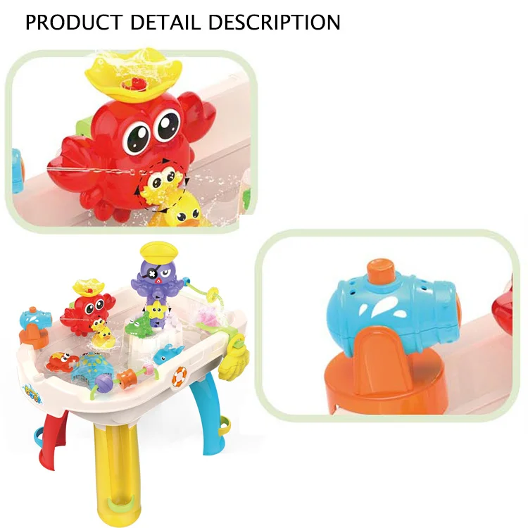 Забавные Животные душ Рыбалка брызги водяной стол для детей ванная комната водная игра Детские Игрушки для ванны