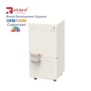 Children's Wooden Play Fridge Kitchen Toy Realistic Refrigerator Design for Imaginative Play