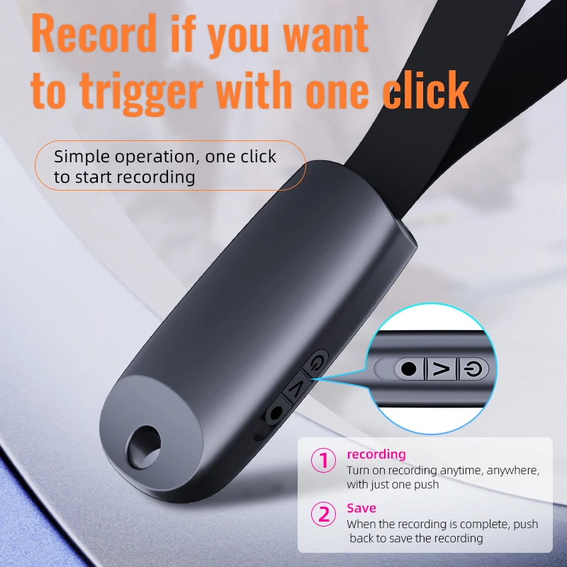 Factory Wholesale Key Chain or Keyring Talking Voice Recordable Mini Audio Digital Voice Recorder