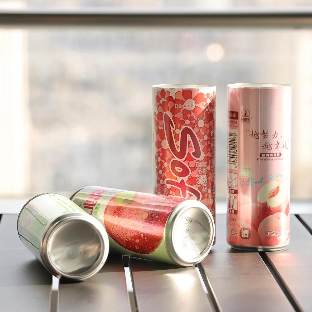 Wholesale Printed Slim 185ml 200ml 250ml Small Can Custom Logo Beverage Beer Coffee Juice Drink Aluminum Cans Metal Container