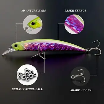 Cheery Chinese Factory Best Fish 110mm 27g Minnow Sinking Hard Fishing Lures for Saltwater Artificial Hard Bait – Minnow – view 5