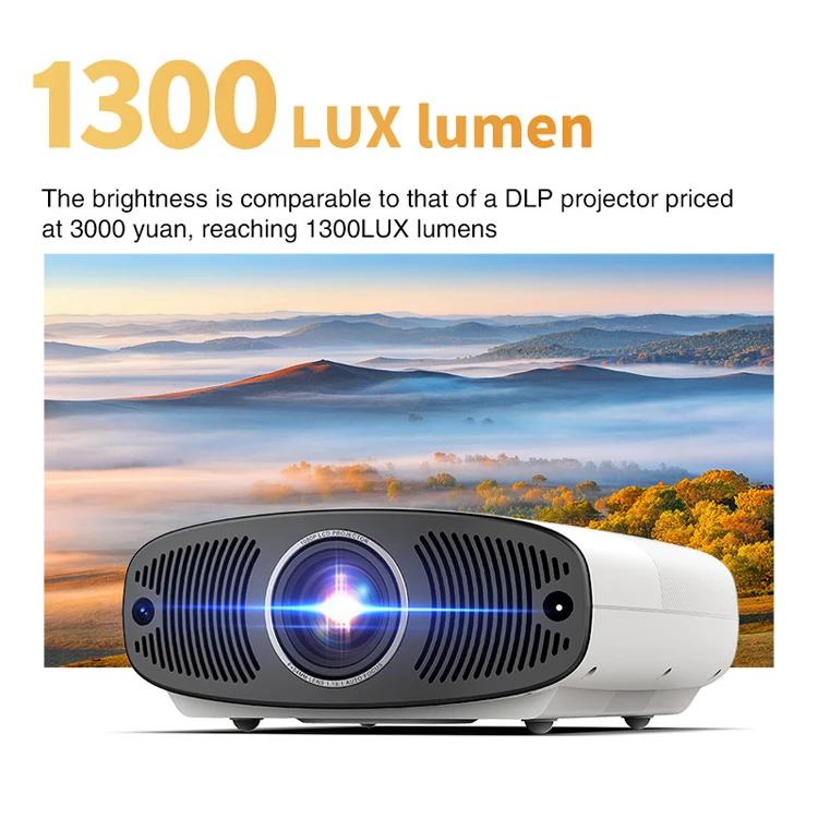 Toumei Q7 1080P LCD Projector - Android 9, 1300 Lumens, 2G RAM