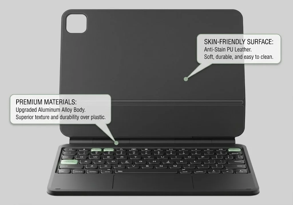 129 inch backlit rechargeable tablet keyboard case-3