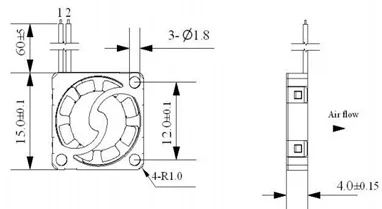 Axial Flow Fan, 15mm, 3V, 3.3V, 3.7V - detail 24