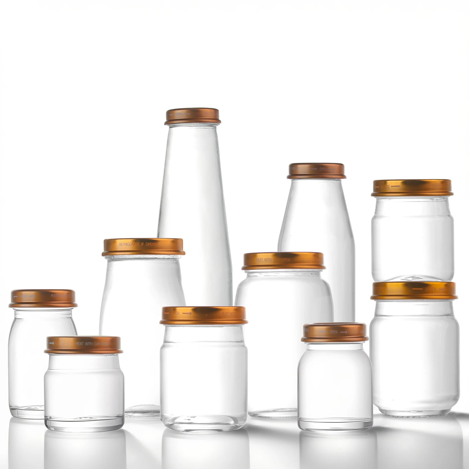 Fabrik 40ml 90ml 100ml 250ml Mehrere Formen Vogelnest-Glasgefäß