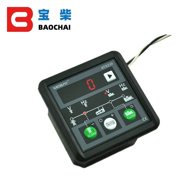 Original Black Generator Control switch Module Panel with LED Display Genset ATS Auto Manual Switch Controller Board ATS220