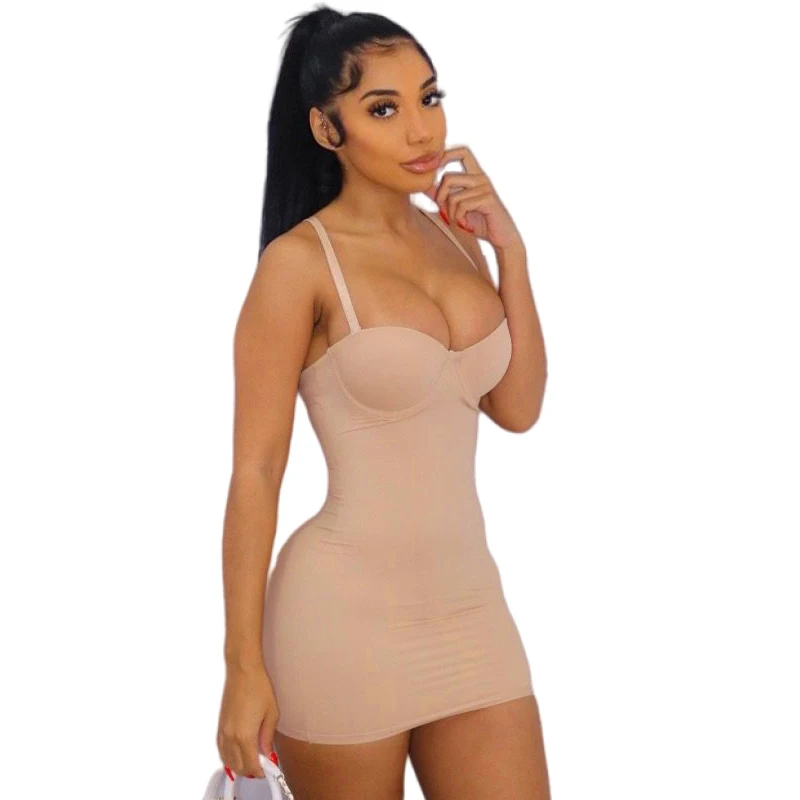 sexy women body shapewear mini dress