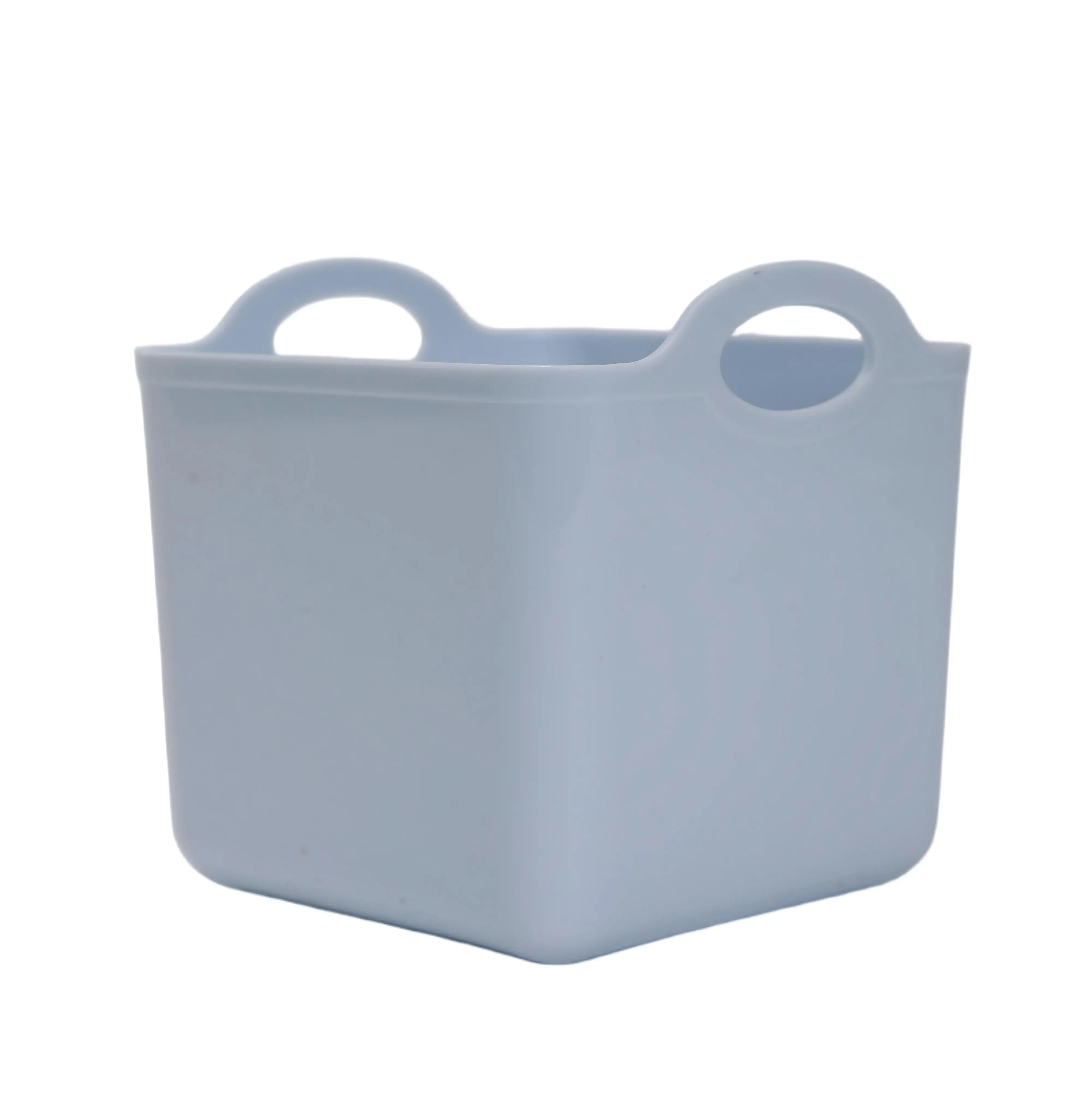 Simple Plastic Pen Holder Multifunctional Desktop Office Student Stationery Storage Custom Plastic Makeup Brush Storage Basket