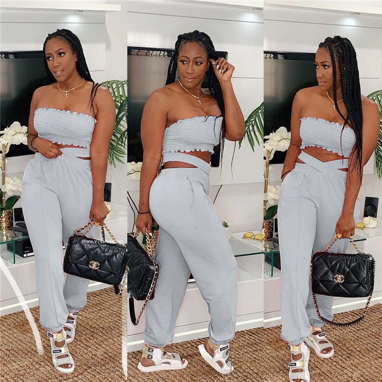 1041510 Best Design Women Clothes 2021 Summer Outfits Fashion Two Piece Set Track Suit For Women