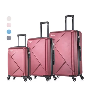 Factory Price 3 Pcs Set ABS Luggage Lightest Suitcase Bag Zipper case Suitcase Travel Luggage Set for Outdoors