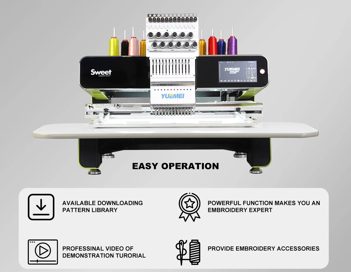 Factory Price Computerized Caps Embroidery And Sewing Yuemei Embroidery