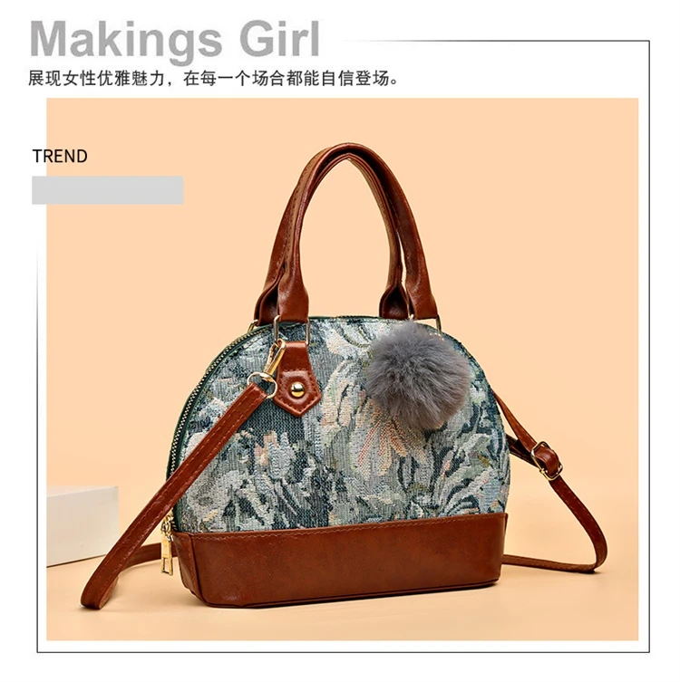 Women's Vintage Woven Pattern Plaid Shoulder Handbag Soft Synthetic Leather Messenger Crossbody Tote Bag Ladies and Girls' Sac