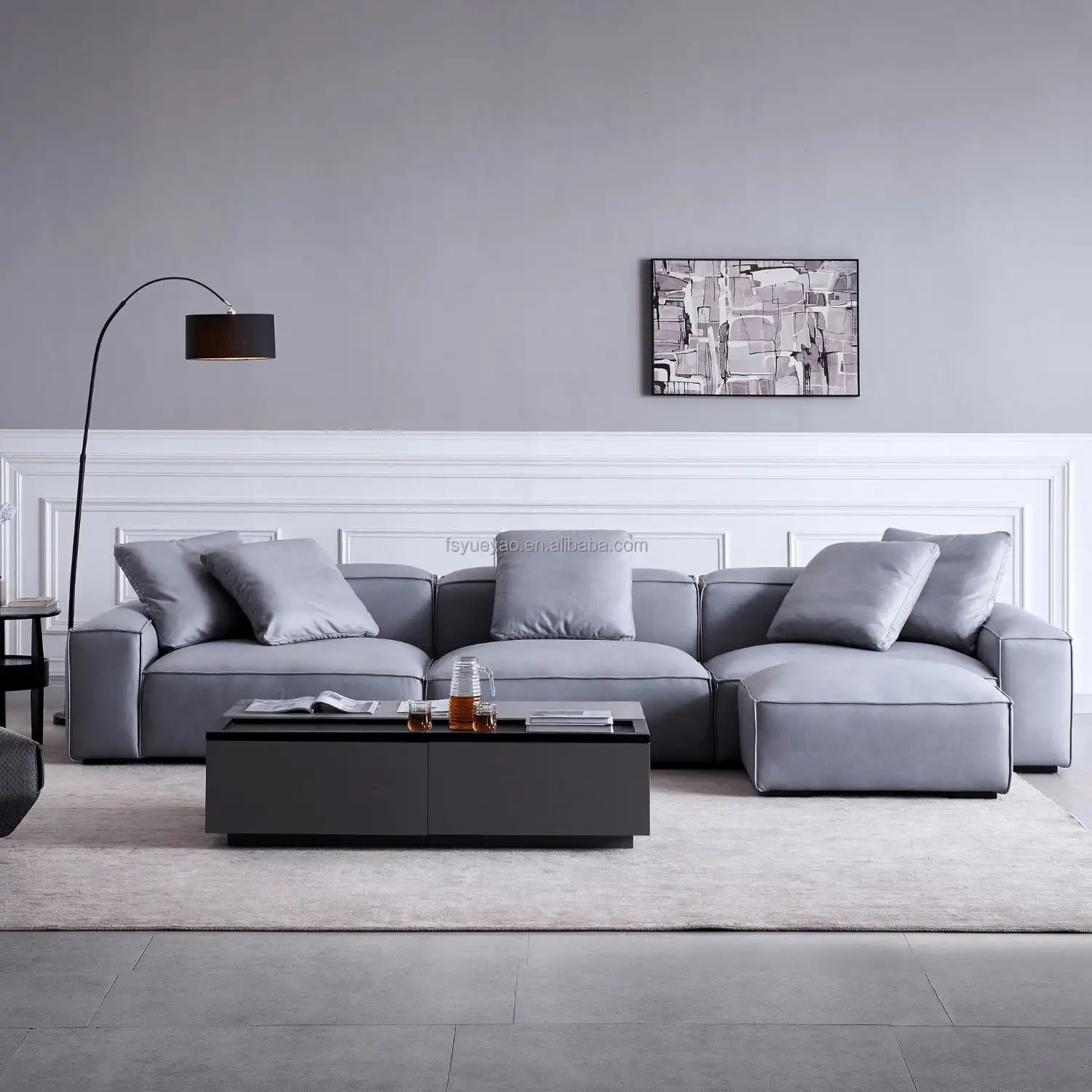 Genuine Leather Sofa Set Living Room Furniture Modern Leather Sofa ...