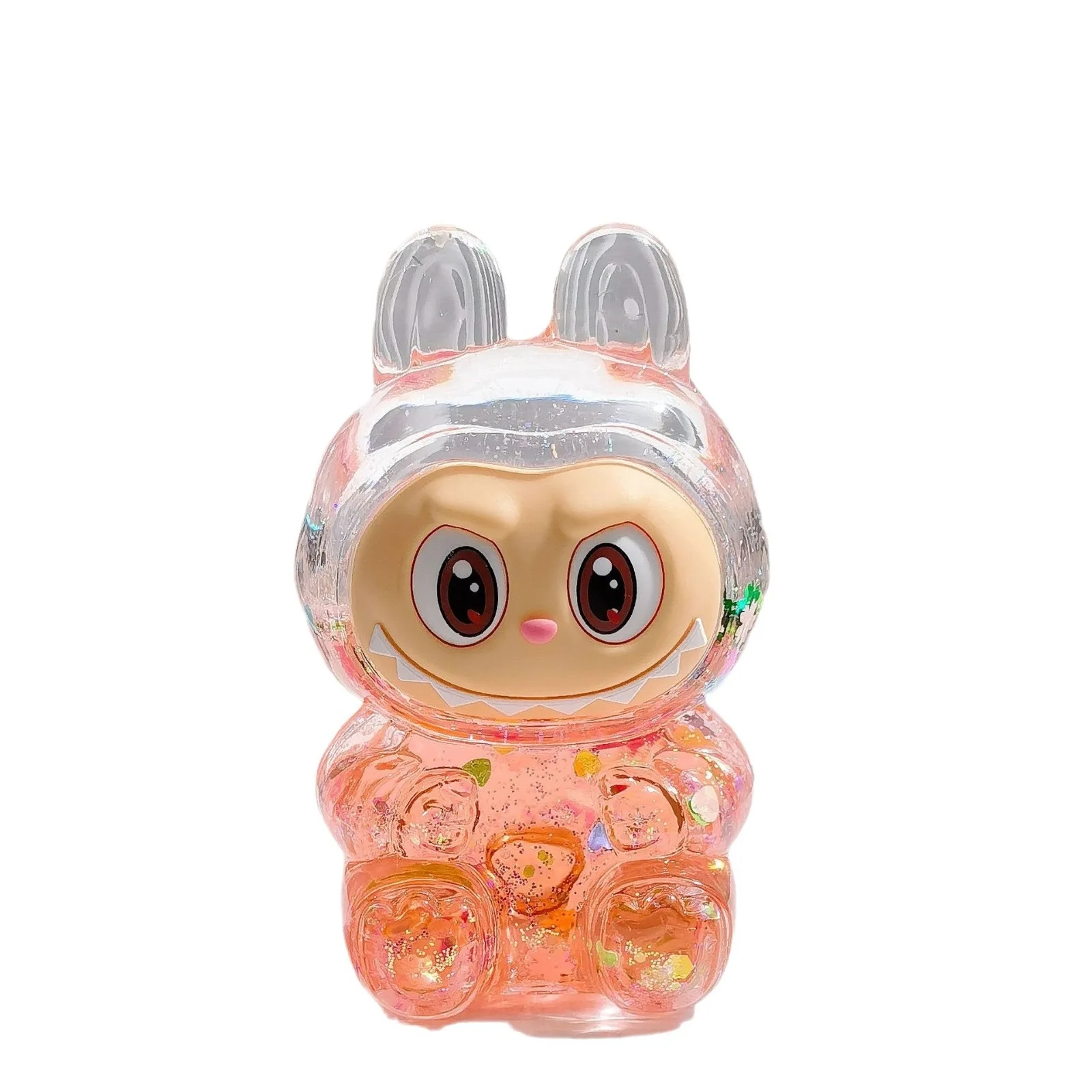 Labubu Beads Large Rabble Creative Into Oil Series Figurine Blind Box Creative Desktop Quicksand Bottle Ornament