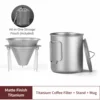 Goutteur à café en titane gris + Tasse