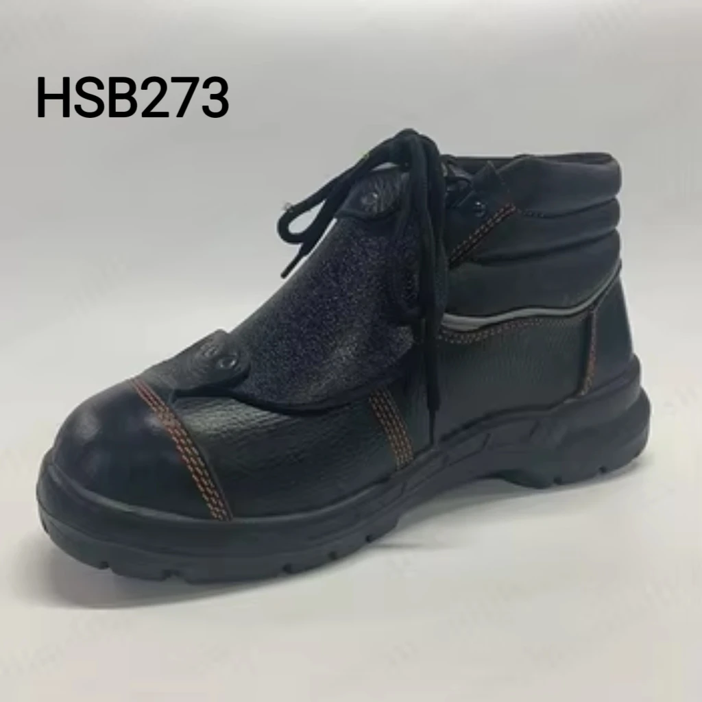 LXG,metallurgy Plant Heat-Resistant Welder Safety Shoes with Steel Nose Reflective Strip Design Safety Boots for Night HSB273