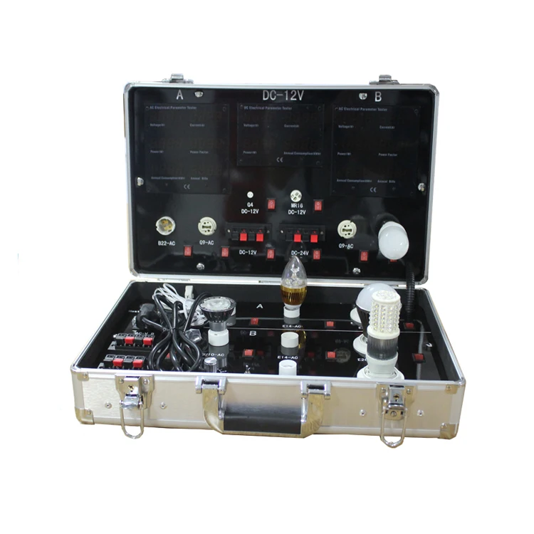 Portable LED Light Bulb LED Tube Display Demo Case Custom LED Demo Test Box for Business Trip