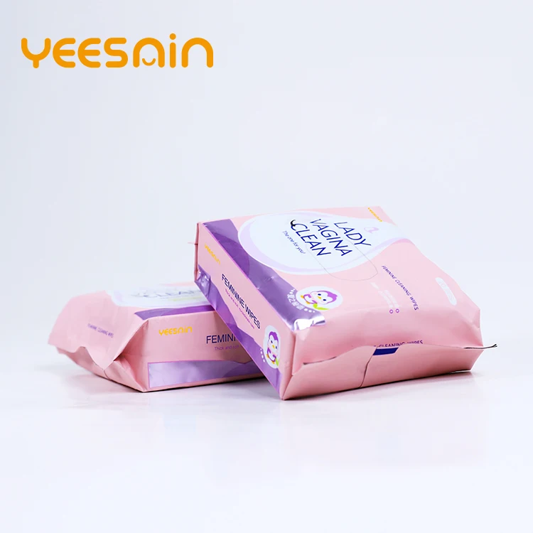 Female Private Label Fruit Flavor Woman Organic Feminine Hygiene Wet Wipe for Girl