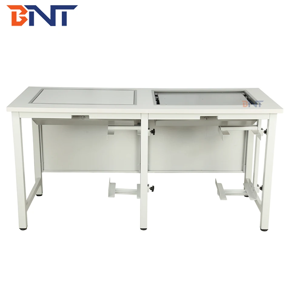 Metal Smart Hidden Monitor Computer Desk for School Computer Lcd Screen