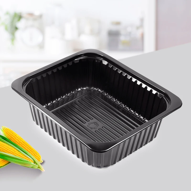 4800ml Microwaveable Stackable Customized Logo Thermoform PP Disposable Plastic Big Food Tray