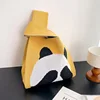 Handbag with eye-covering panda-yellow