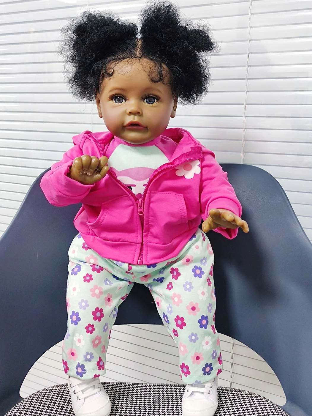 Exquisite Vinyl Newborn Simulated Vinyl Simulation Doll Set South African 24 Inches Black Reborn Dolls