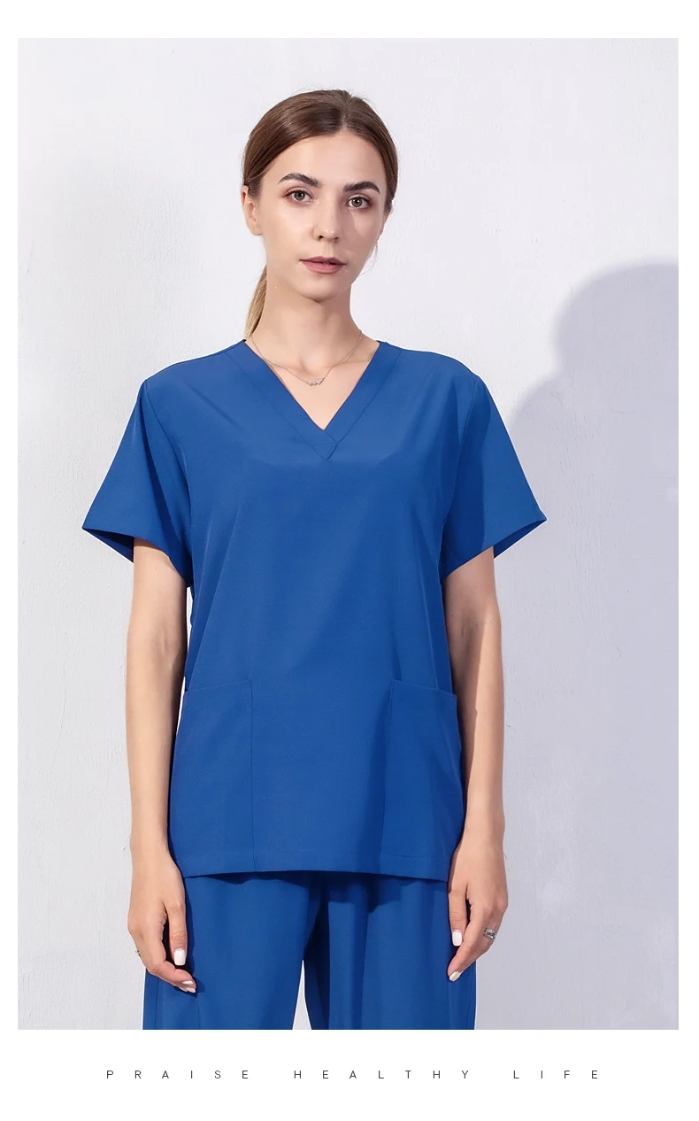 Jinteng 2023 Dental Clinic Uniform Vneck Nursing Uniform Scrub Sets