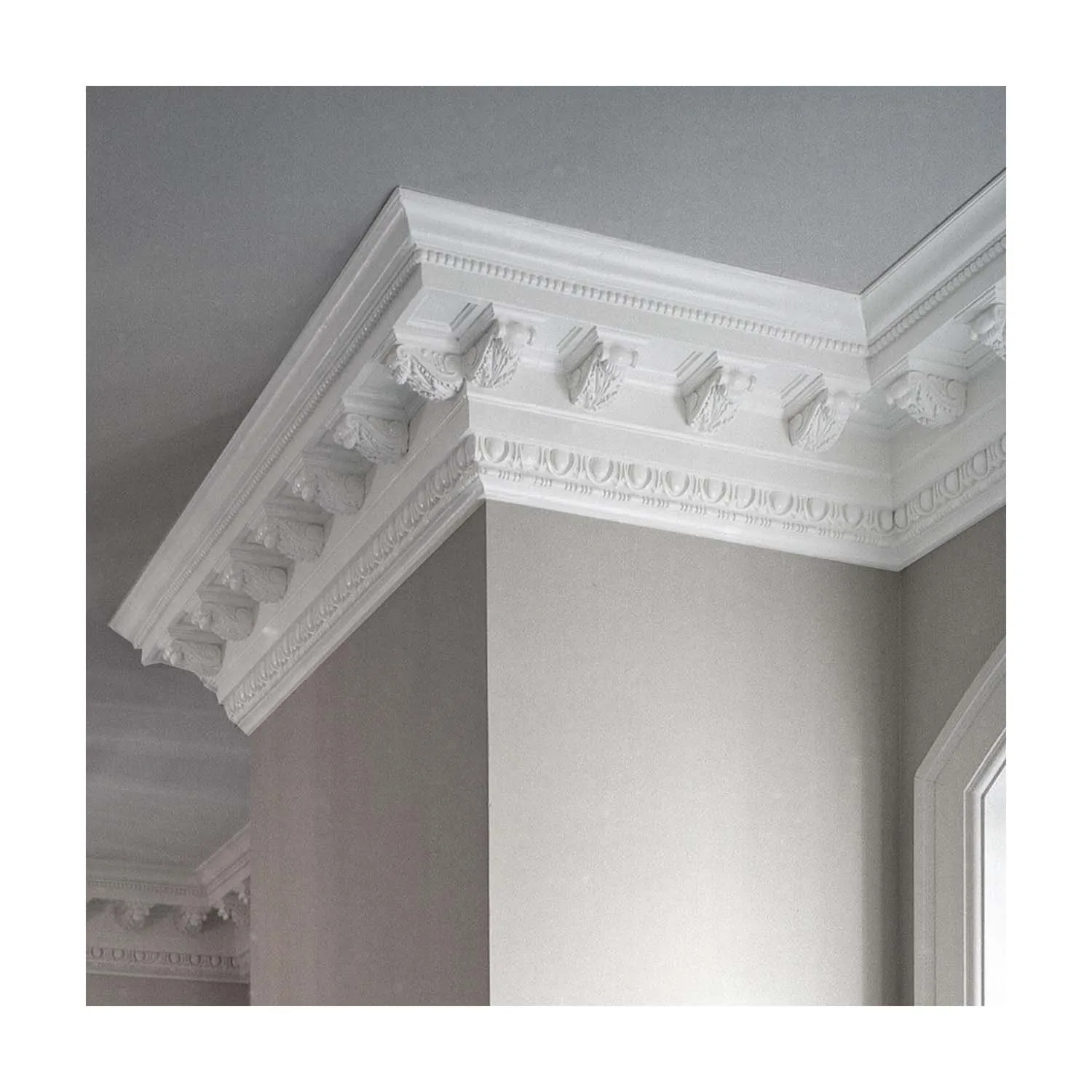 Auuan High Quality Pop Ceiling Coving PU Cornice Polyurethane Crown Moulding for Building Material