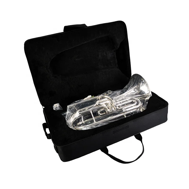 Professional Marching Series 3 Piston Valves Bb Key Silver Plated Marching Baritone