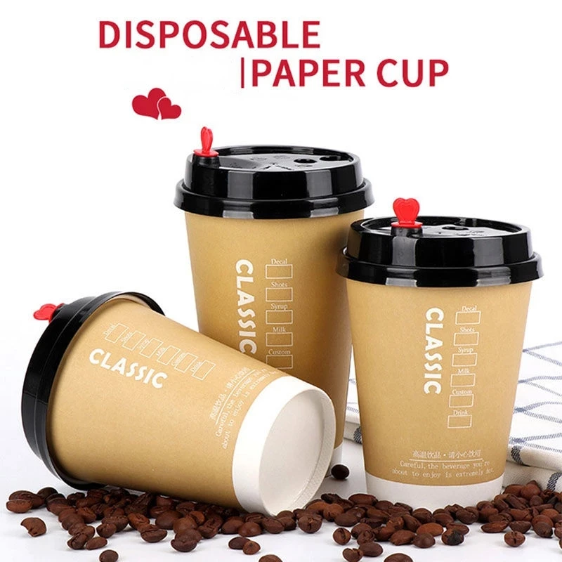 300ml Double Wall Cup Party Paper Cups 9oz