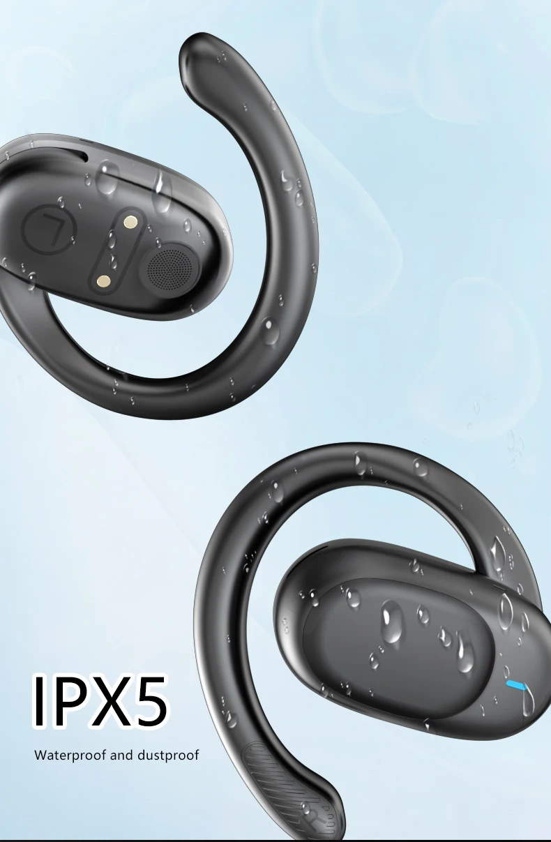 2024 Newest Bone Conduction Scrolling Ear Hook JM05 Bt 5.3 TWS OWS Wireless Sports Earphone With Power Bank for Smart Phones