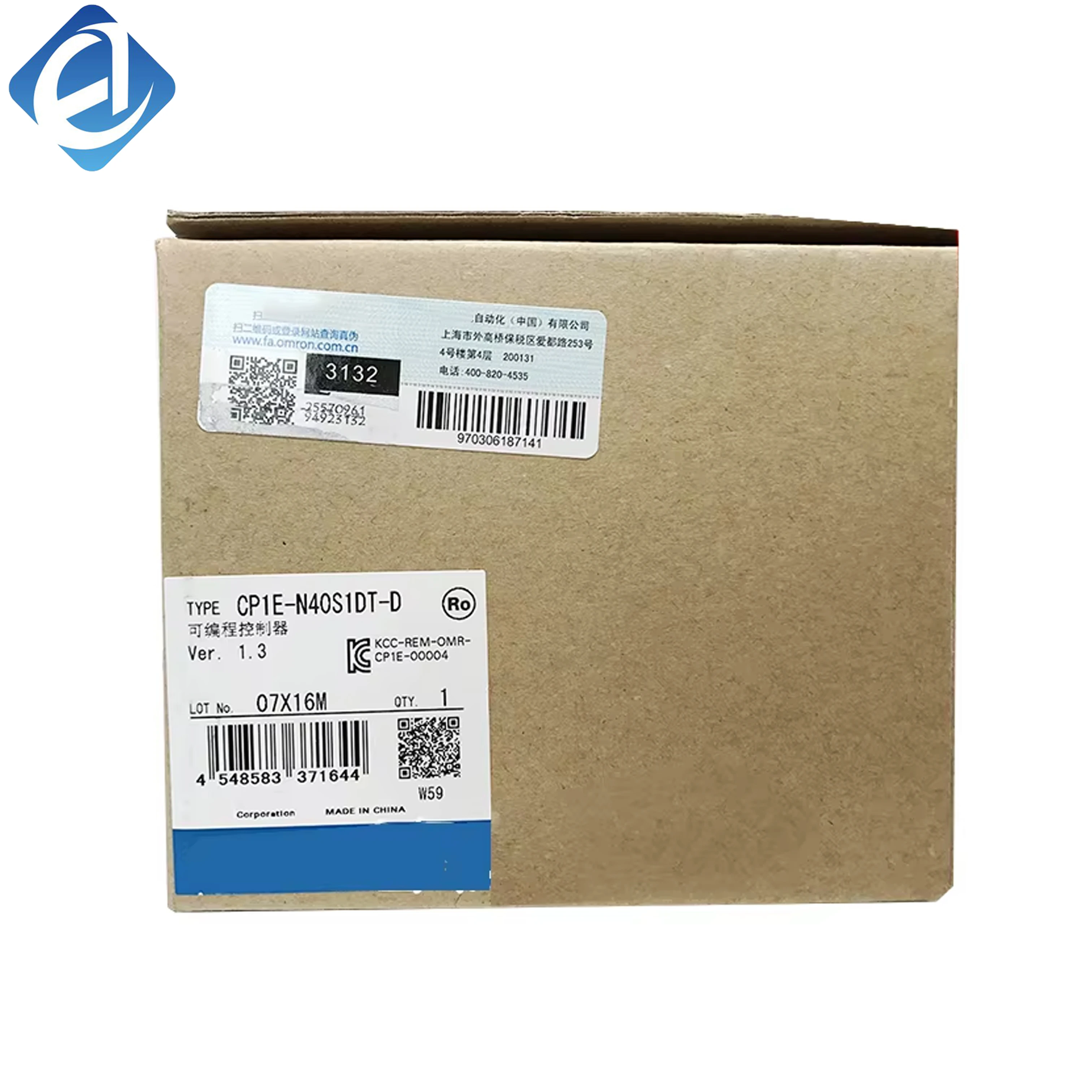 নতুন মূল CP1E-N40S1DT-D ওম্রন CP1E সিরিজ PLC CPU ইউনিট, ছোট ও মাঝারি স্বয়ংক্রিয় যন্ত্রপাতি এবং উৎপাদন লাইনের কেন্দ্রীয় নিয়ন্ত্রক হিসাবে কাজ করে।
