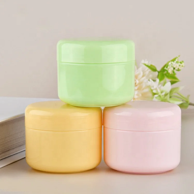 China Supplier Fashionable Custom Colors Pp Cream Jar Plastic Container For Cosmetic Cream Cosmetic Packaging Jar For Sale