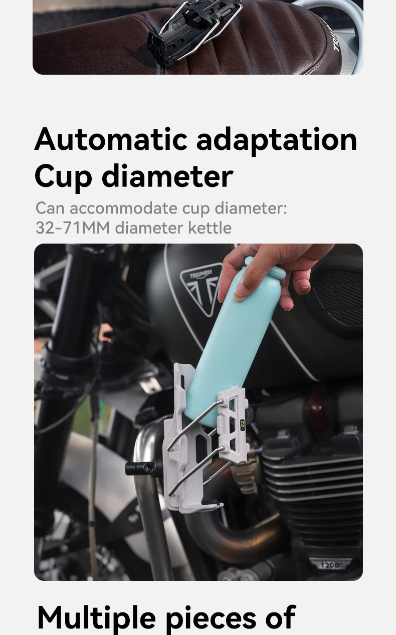 product smnu water bottle holder with mirror seat or handlebar mount cup holder for motorcycle mountain bike-5