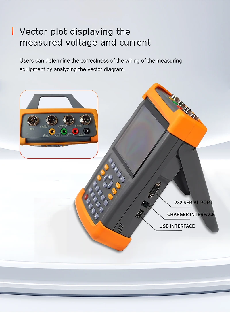 Handheld Smart Three Phase Power Quality Analyzer 1000a Energy Power ...