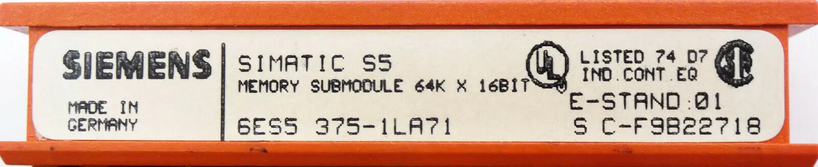 Mô-đun Con Bộ Nhớ Simatic S5 Siemens 6ES5 375-1LA71 6ES53751LA71 Cho Điều Khiển Công Nghiệp