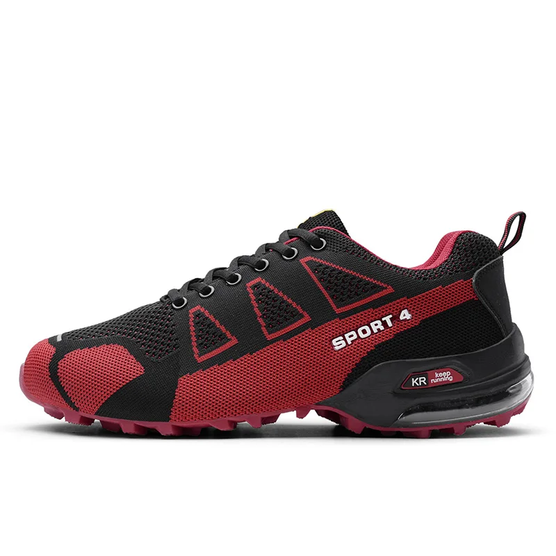 Оптовая продажа, Мужская походная обувь больших размеров с вязаной воздушной подушкой