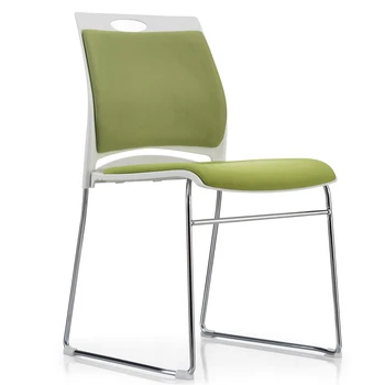 All white plastic Hot Sale Electroplated solid steel plastic chairs visit chair For Meet Room