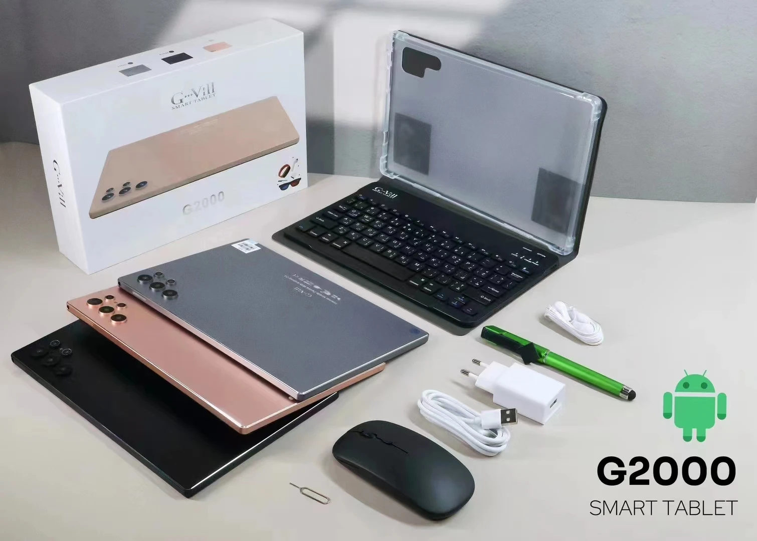 Top1 Seller G2000 10.1 Inch Business Tablet PC with Keyboard and Mouse Octa  Core MTK Processor New Wi-Fi Professional Use