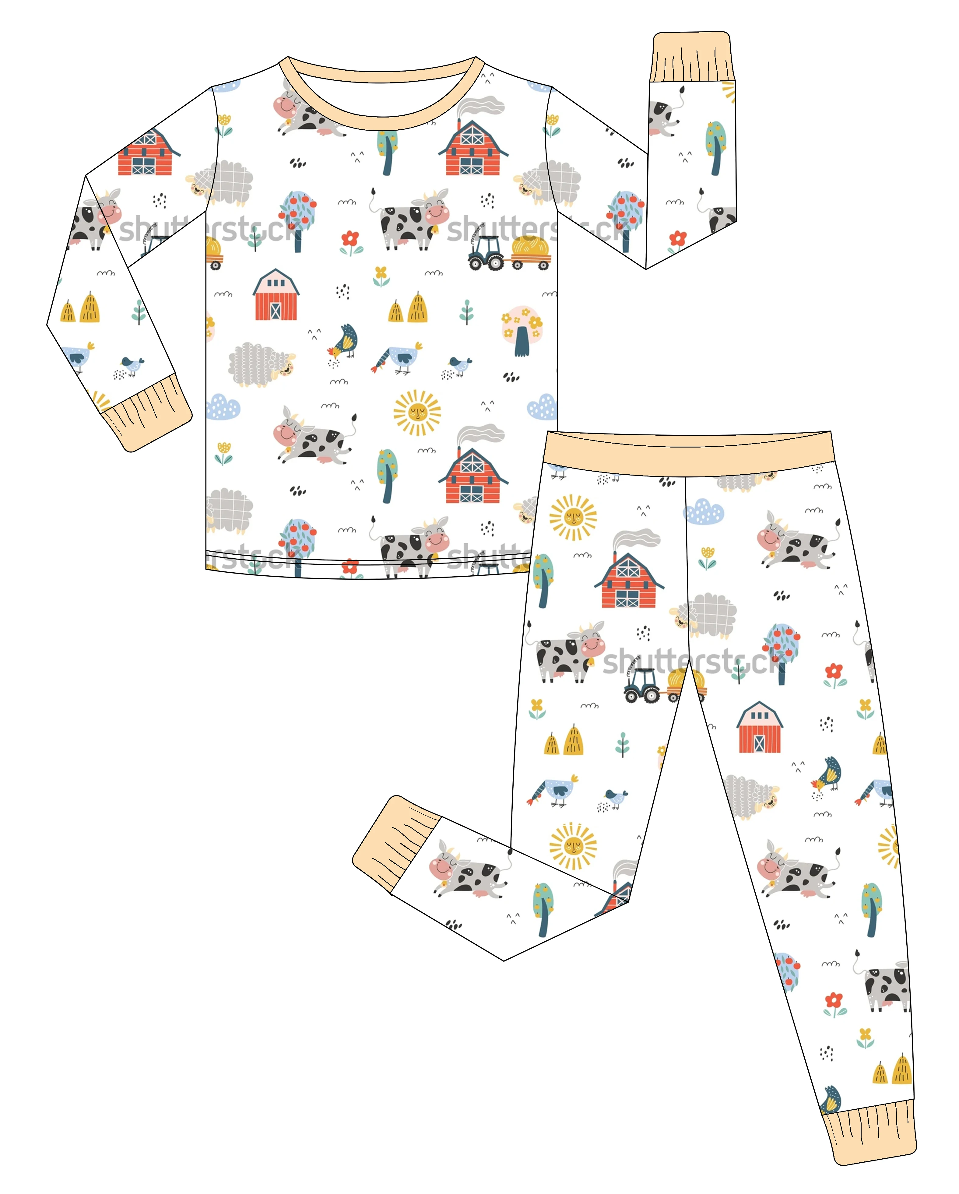 Factory Price Simple Checkered Bamboo Toddlers Pajamas Baby Outfits