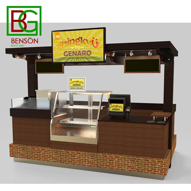 New Style Shopping Mall Crepes Kiosk Food Kiosk Design Best Sale Electric Mall Kiosk Popcorn