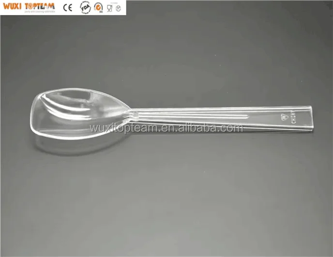 Heavy Duty Transparent  Plastic Serving Spoons Colored Plastic Spoons Reusable Buffet Spoons for Party