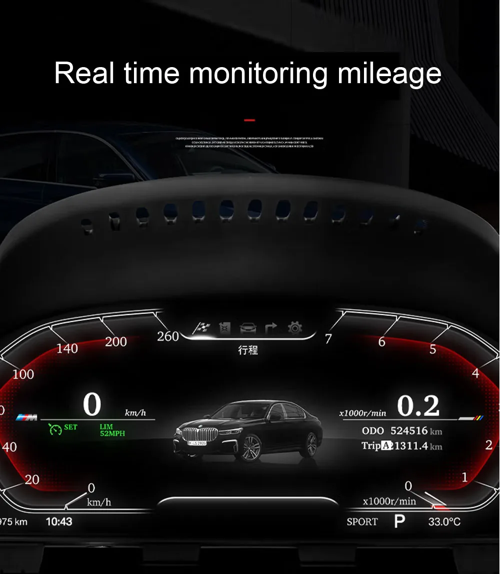 Compteur de vitesse multifonctionnel pour BMW Série 1, E87, E88, Bery, E83,  voiture, LCD, lecteur de carte Prada, cluster numérique, cockpit virtuel
