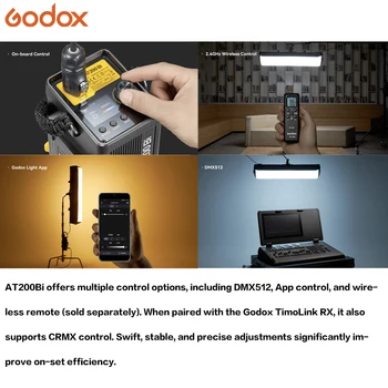 Godox AIR Tube Light AT200 Bi Daylight Continuous LED Video Light Built-in FX Effects With Portable Case Photographic Light product image