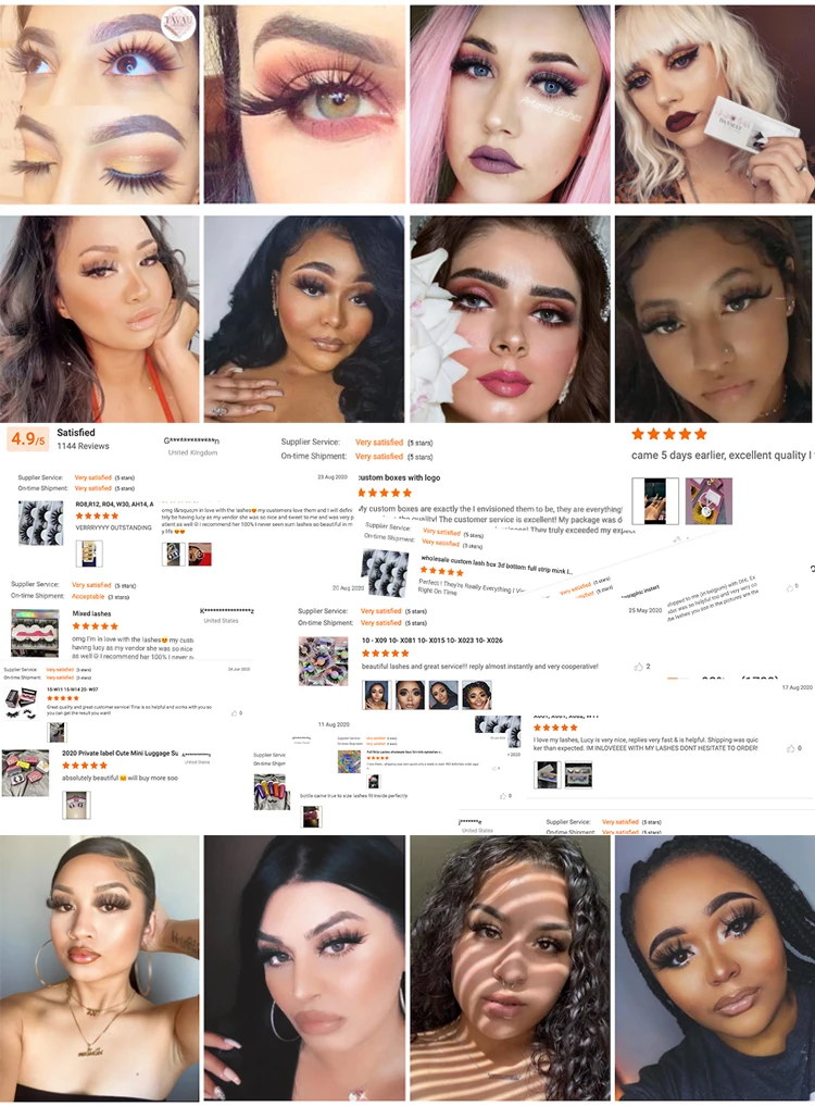 Premium Synthetic Mink Classic Russian Eyelash Extension Natural Fluffy Soft Mix Curl Faux Mink Lash Extension Kit Dropshipping