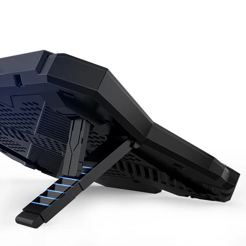 Coolcold OEM Notebook Cooling Pad LED Screen Slient Laptop 6 Fans RGB Cooler