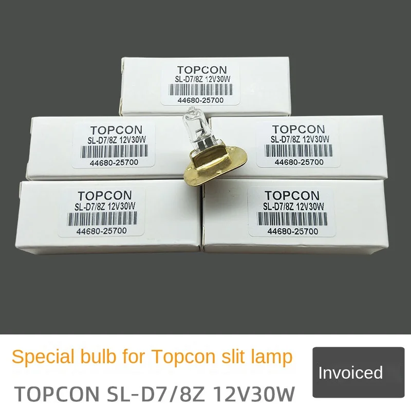 Replacement Slit Lamp Bulb For TOPCON SL-D7 SL-D8Z - 12V 30W With Copper Plate, 44680-25700