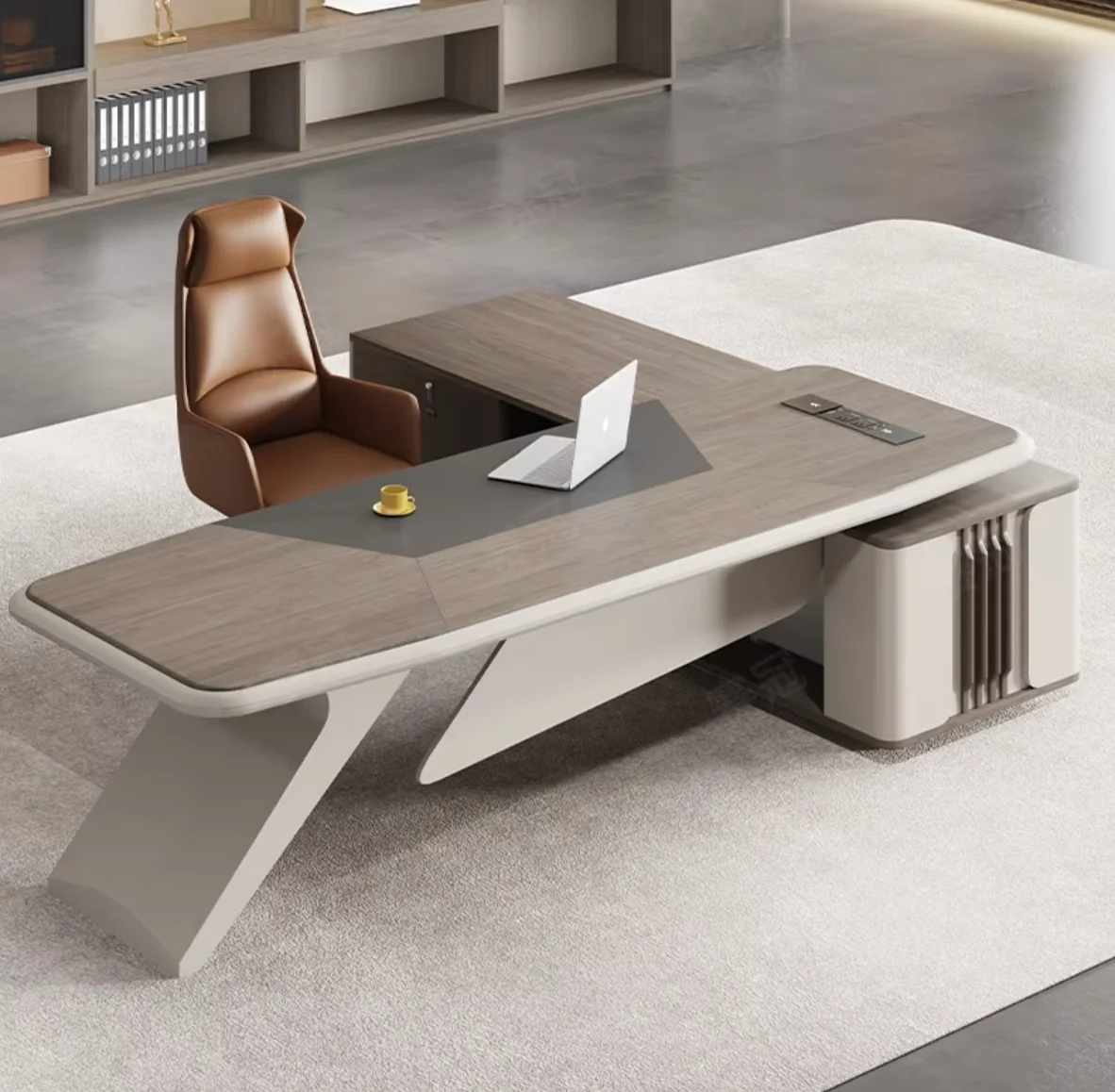 Shop Our 2025 Wooden Office Furniture Desk for Modern Bosses