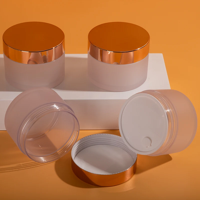 Luxury Body Scrub Jars 150ml 200ml Cosmetic Frosted Plastic Jars With