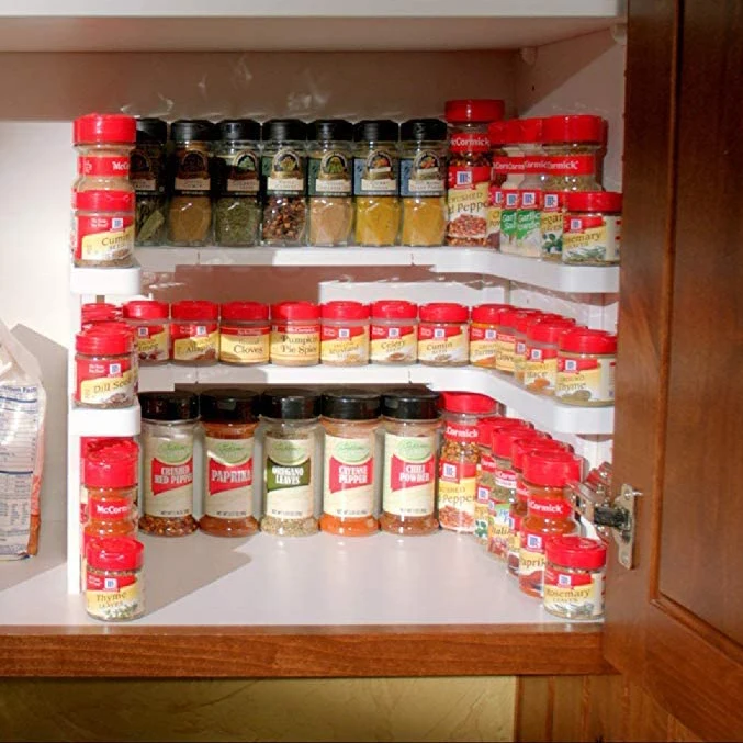 Expandable Spice Rack And Stackable Cabinet Pantry Organizer ...